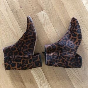Loeffler Randall leopard boots size 10